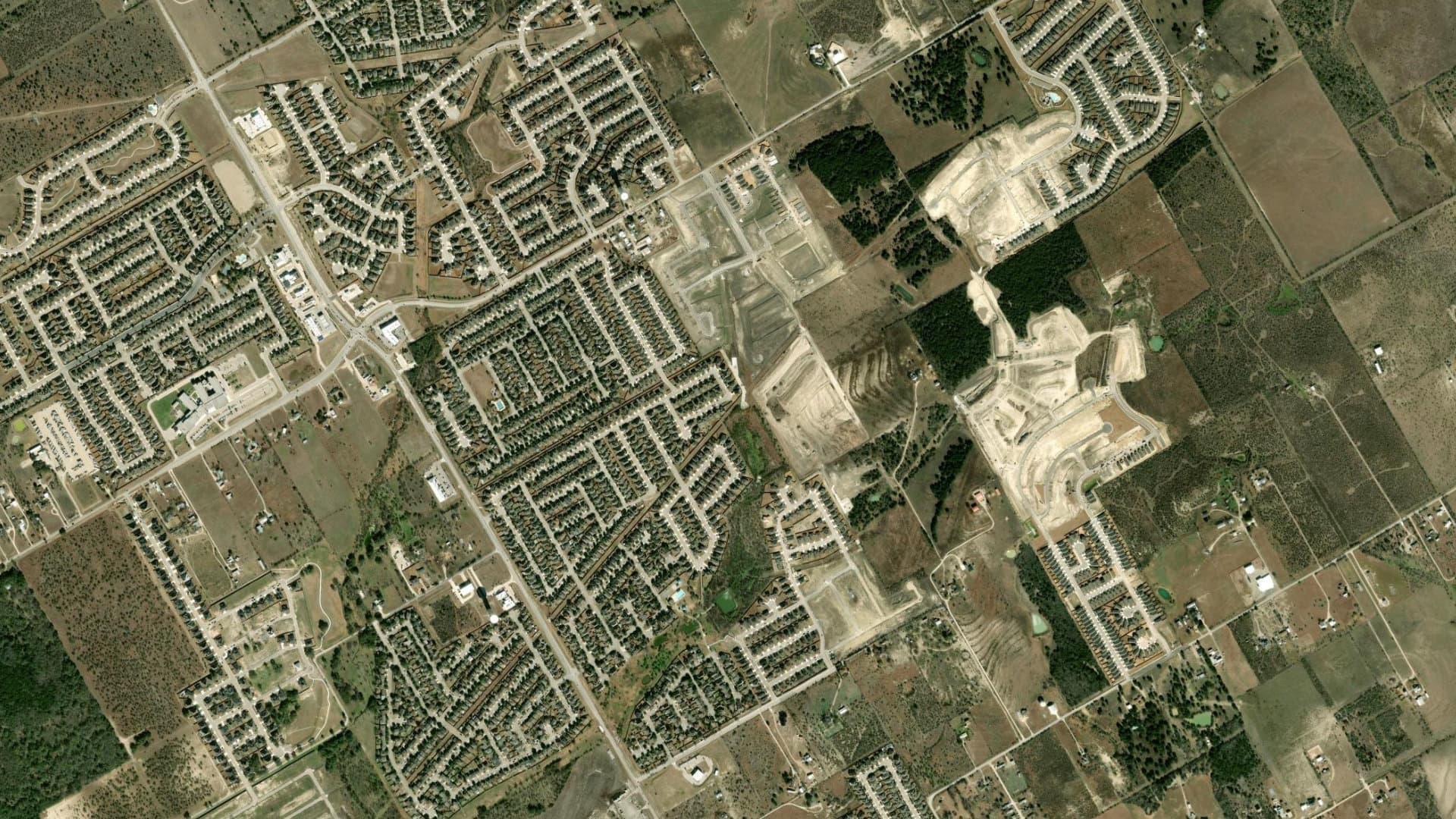 Aerial view of Grace Valley, a Landrespi community in the San Antonio region